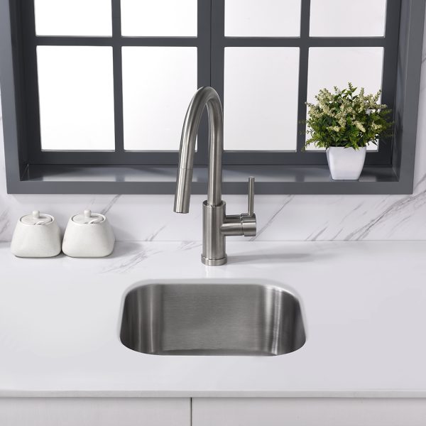 Oakland 16″ Undermount 18 Gauge Stainless-Steel Single Bowl Bar/Prep Sink Model# KSU1616