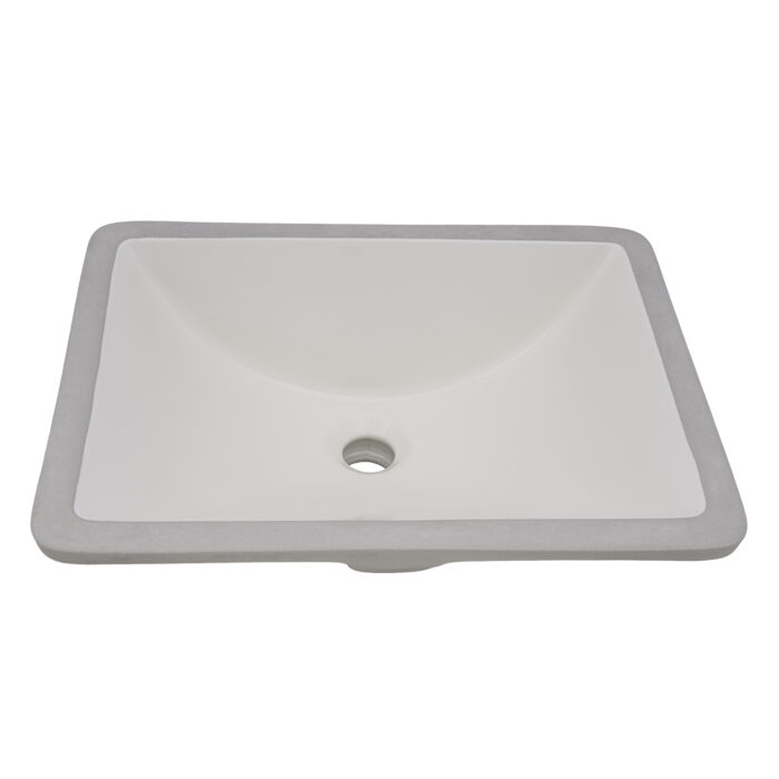 Krona Model: RVB0720BC Ruvati 18 x 12-3/4 inch Undermount Bathroom Sink Biscuit Rectangular Porcelain Ceramic with Overflow – RVB0720BC