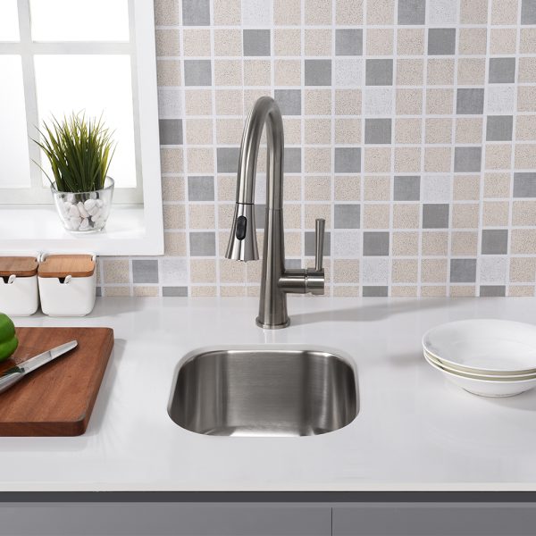 Oakland 13″ Undermount 18 Gauge Stainless Steel Single Bowl Bar/Prep Sink Model# KSU1513