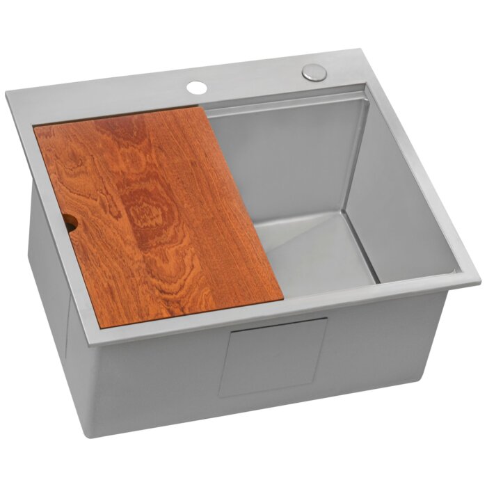 Alto Ruvati 25 x 22 x 12 inch Drop-in Top Mount Laundry Utility Workstation Sink 16 Gauge Stainless Steel – Model# RVU6425