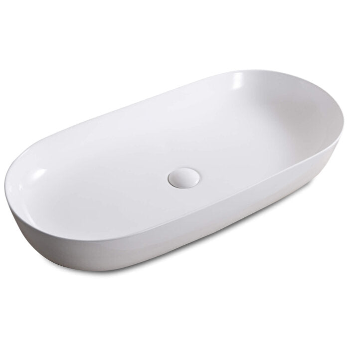Vista Model: RVB0432 Ruvati 32 x 16 inch Bathroom Vessel Sink White Oval Above Counter Vanity Porcelain Ceramic – RVB0432