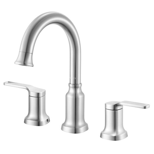 Arti Model: RVF5233BN Ruvati Arti Two Handle Widespread Art Deco Victorian Luxury Bathroom Faucet in Brushed Nickel – RVF5233BN