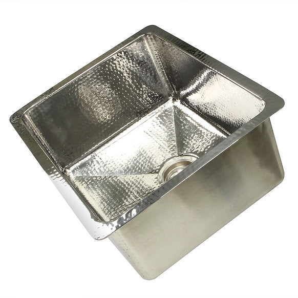 Nantucket Sinks - 23" Stainless Steel Hammered Rectangle Kitchen Sink Model# KSSH2318-9