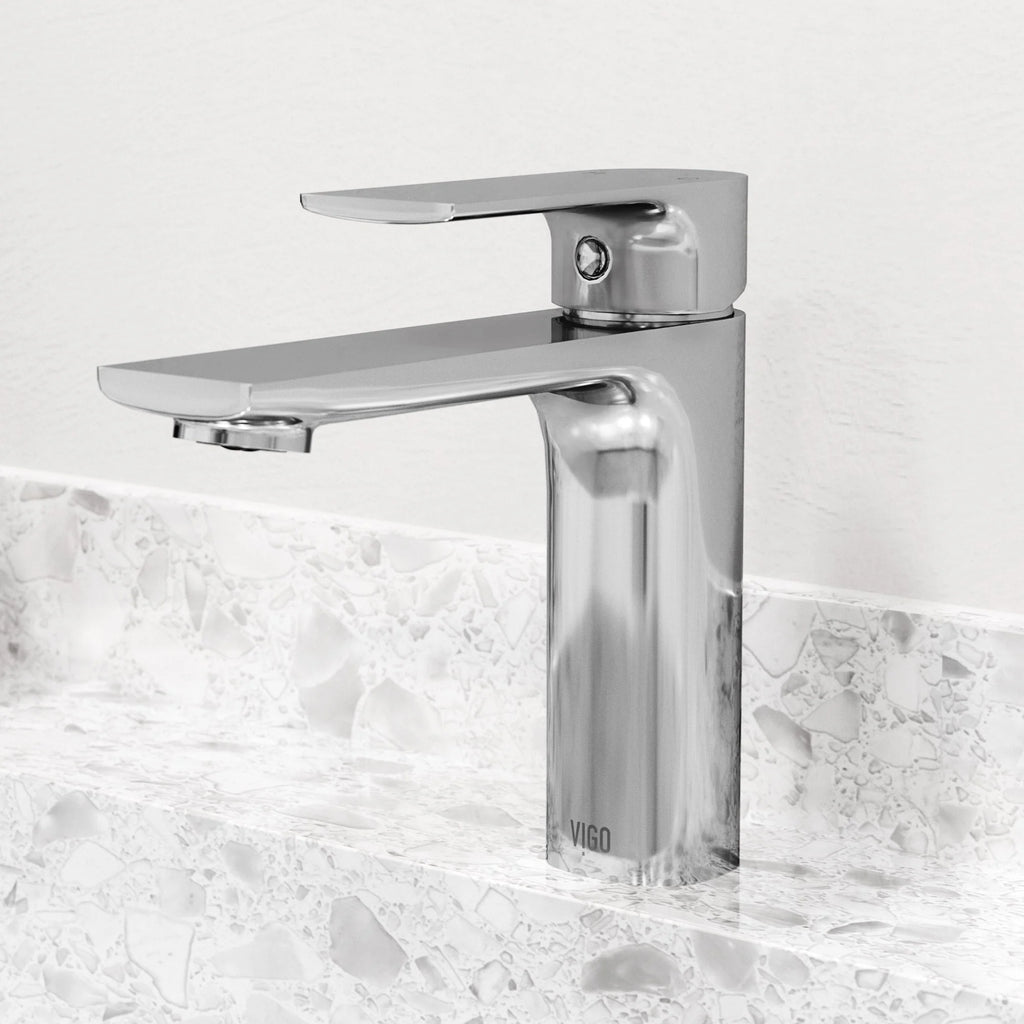 VIGO - Davidson Single Hole Single Lever Bathroom Faucet In Chrome Model# VG01043CH