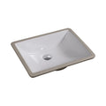Oakland 18″ x 13″ Biscuit Rectangle Undermount Ceramic Bathroom Sink with Overflow Drain – Model# LVU1813B
