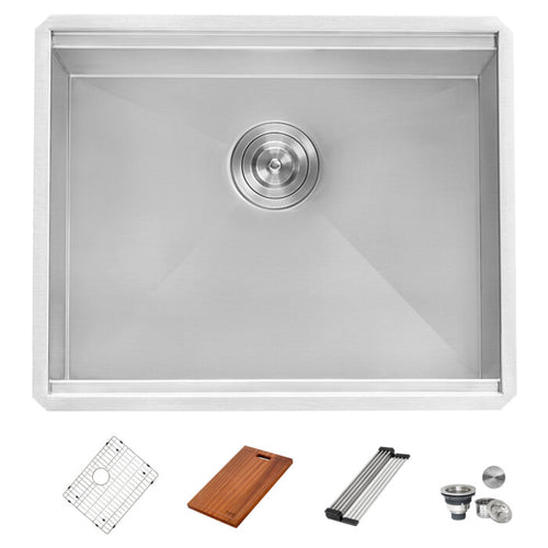 Alto Model: RVU6327 Ruvati 27 x 19 x 12 inch Deep Laundry Utility Workstation Sink Undermount 16 Gauge – RVU6327