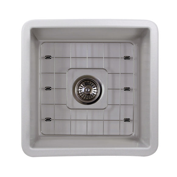 Nantucket Sinks - 18" Undermount/Top Mount Fireclay Kitchen/Bar/Prep Sink Model# Wellfleet-1818GR