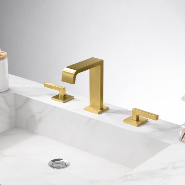 Oakland Double Handle 6-8″ Widespread Bathroom Sink Faucet with Pop Up Drain – Model# KSB8233SG