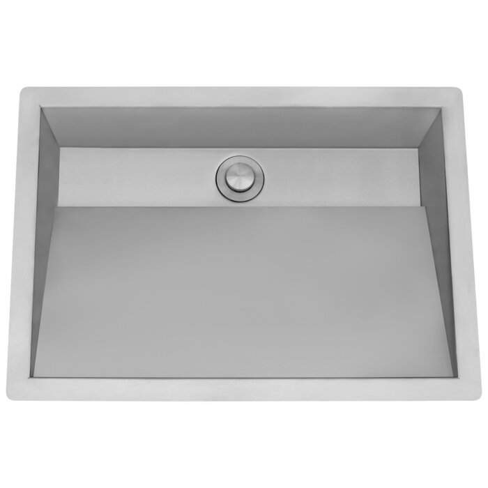 Ariaso Ruvati 20" x 14" Brushed Stainless Steel Undermount Ramp Bathroom Sink Stainless Steel – Model# RVH6140ST