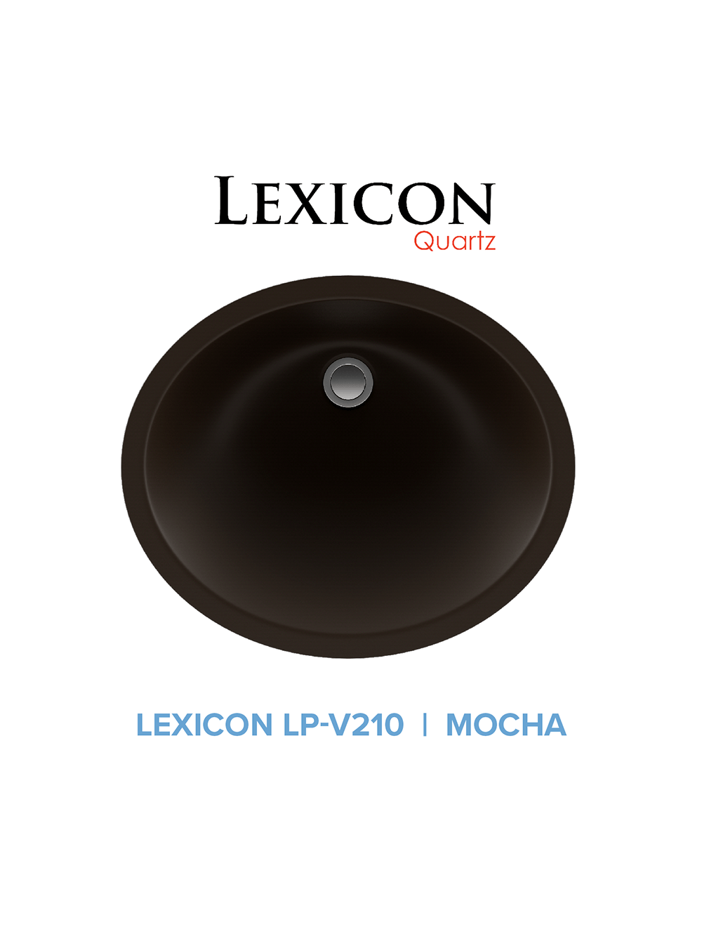 Lexicon Platinum V210 Quartz Composite Oval Vanity Sink Model# V210