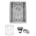 Nesta Ruvati 14-inch Undermount 16 Gauge Zero Radius Bar Prep Kitchen Sink Stainless Steel Single Bowl – Model# RVH7110