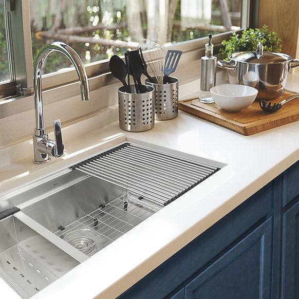 Nantucket Sinks 32" Pro Series Workstation Undermount Stainless Steel Kitchen Sink Model# ZR-PS-3220-16