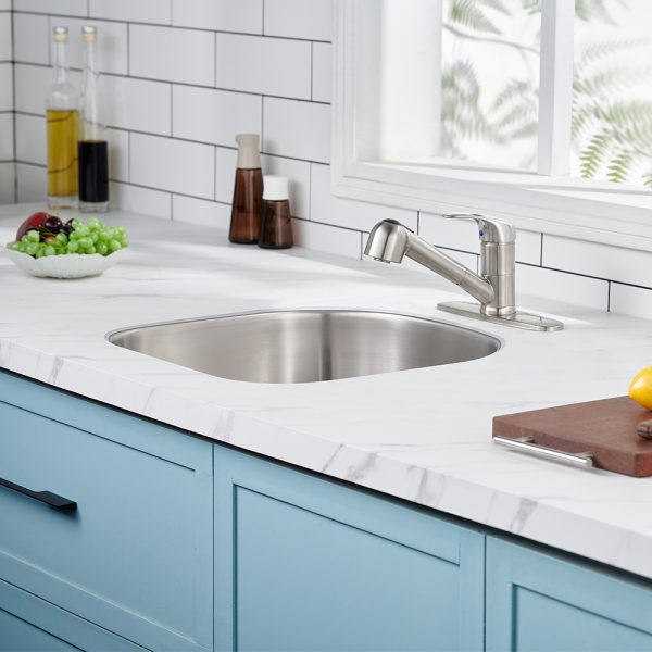 Oakland 20″ D Shape Undermount Stainless Steel Single Bowl Kitchen Sink Model# KSU20219