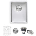 Gravena Ruvati 16" x 18" Undermount Bar Prep Kitchen Sink 16 Gauge Rounded Corners Stainless Steel Single Bowl – Model# RVH7116
