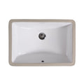 Oakland 18″ x 12″ White Rectangular Undermount Ceramic Bathroom Sink with Overflow Drain – Model# LVU1812W