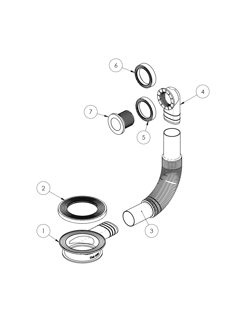 Lexicon Platinum Bathroom Sink Overflow Kit SKU LP-V-AF01-OVERFLOW-KIT