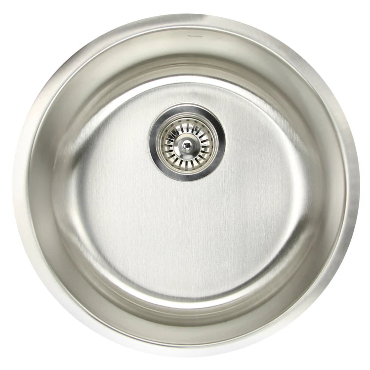 Nantucket Sinks - Round Undermount Stainless Steel Bar/Prep Sink, 18 Gauge Model# NS37