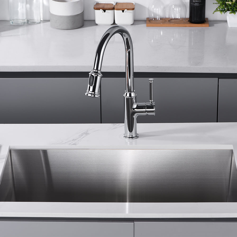 Oakland 30" Under Mount Stainless Steel Kitchen Sink 93 Degree Model# KSH30189R