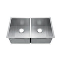 Double Bowl Zero Radius Stainless Steel Kitchen Sink 16 Gauge 50/50 - Model #KSH321910D