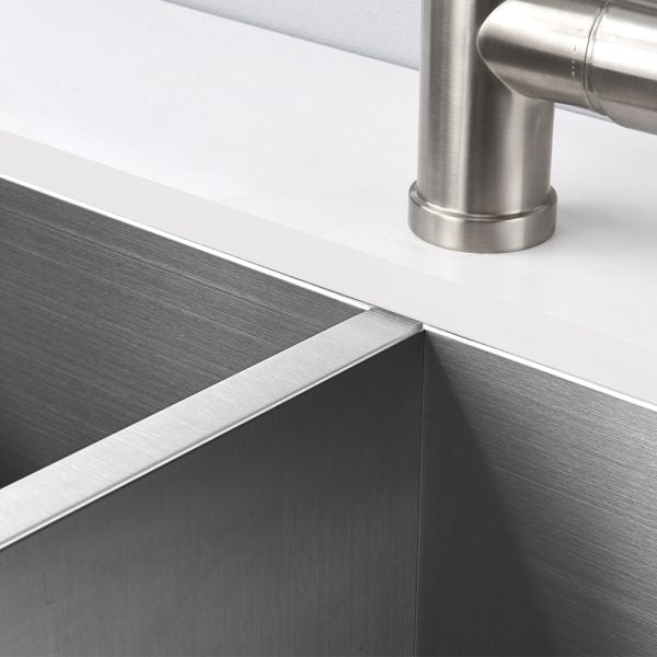 Double Bowl Zero Radius Stainless Steel Kitchen Sink 16 Gauge 50/50