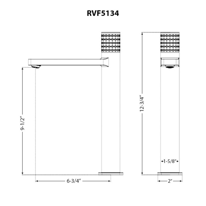 Emilio Model: RVF5134BN Ruvati Emilio Tall Vessel Single Handle Bathroom Faucet Modern Transitional in Brushed Nickel – RVF5134BN