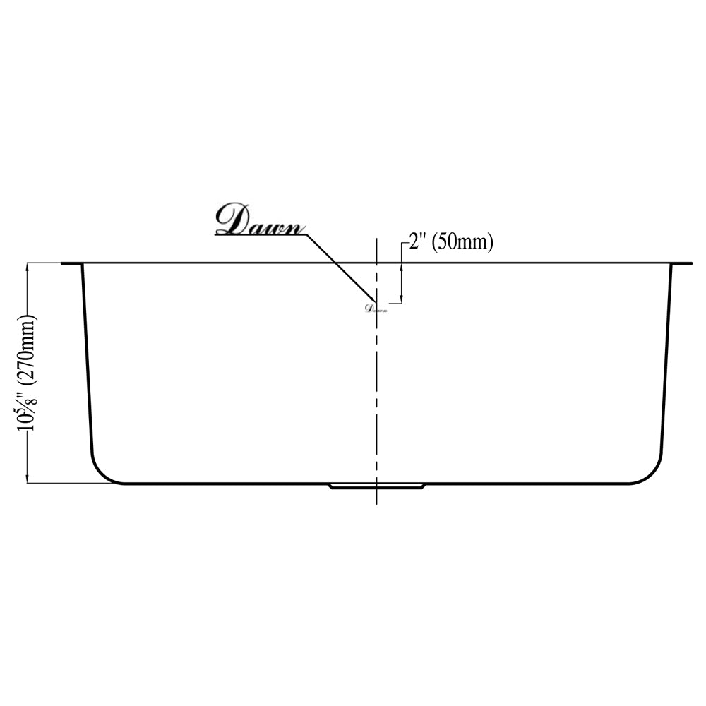 Dawn Stainless Steel Single Bowl 30" Undermount Kitchen Sink Model #ASU106