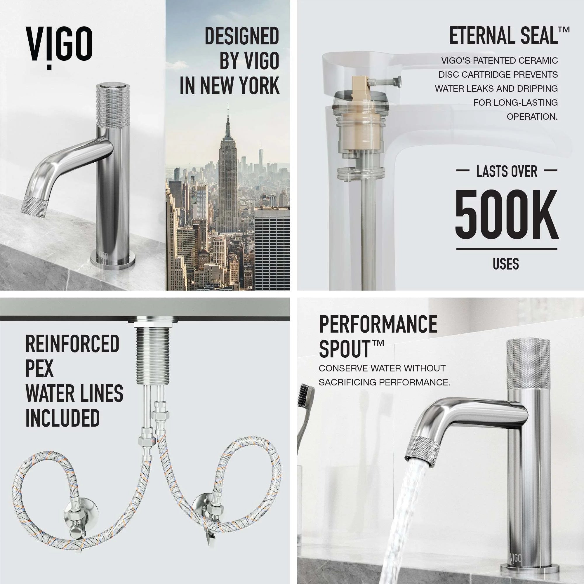 VIGO - Apollo Single Hole Bathroom Faucet In Chrome Model# VG01048CH