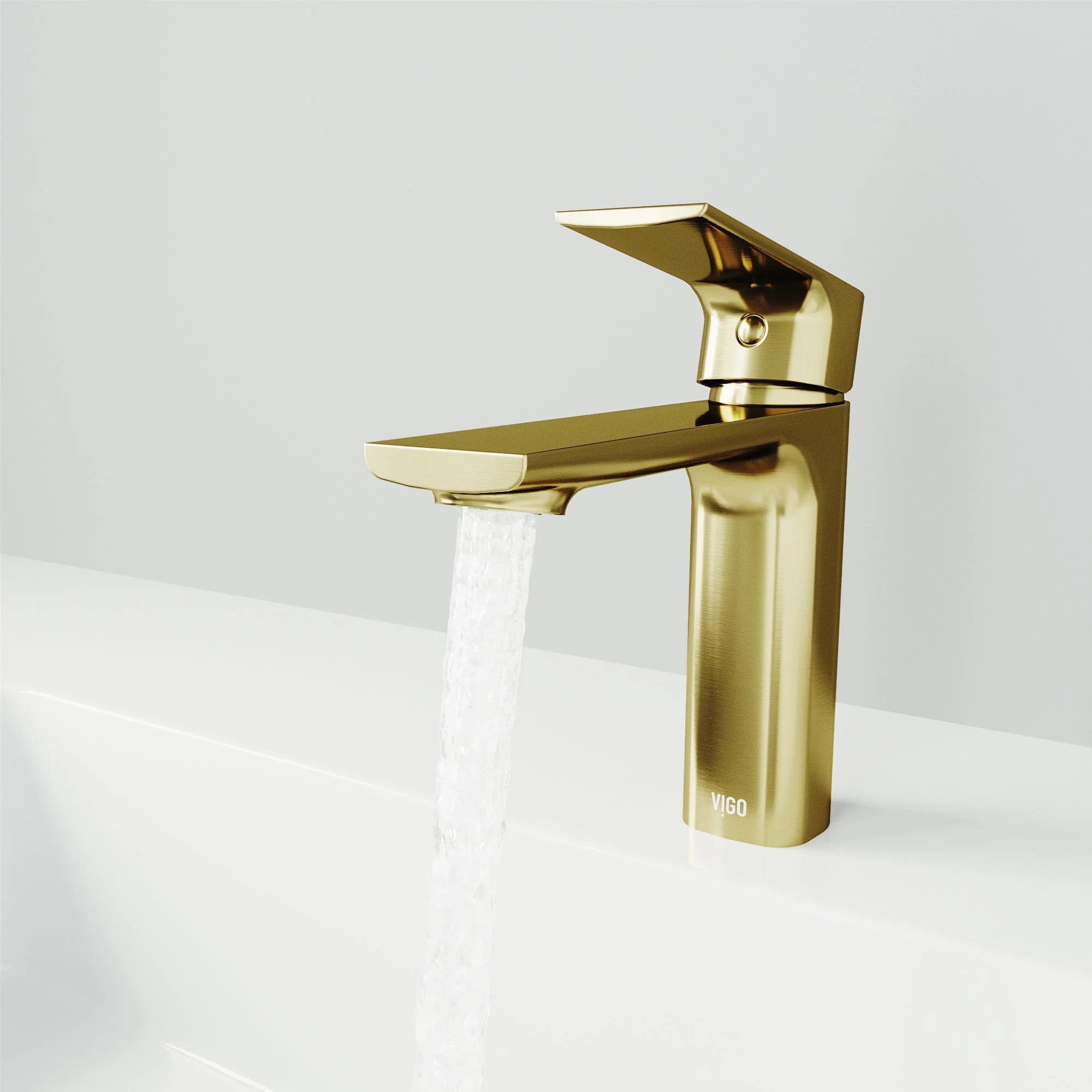 VIGO - Davidson Single Hole Single Lever Bathroom Faucet In Matte Brushed Gold Model# VG01043MG
