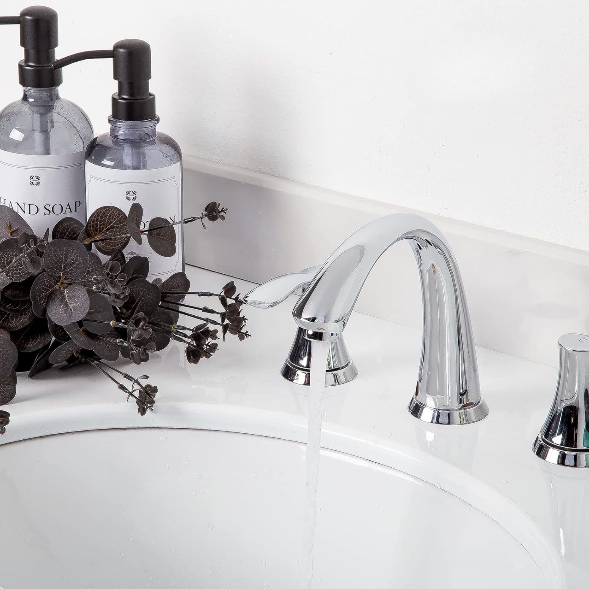 Oakland Wide Spread Bathroom Sink Faucet with Pop Up Drain in Chrome Model# KSB8232C