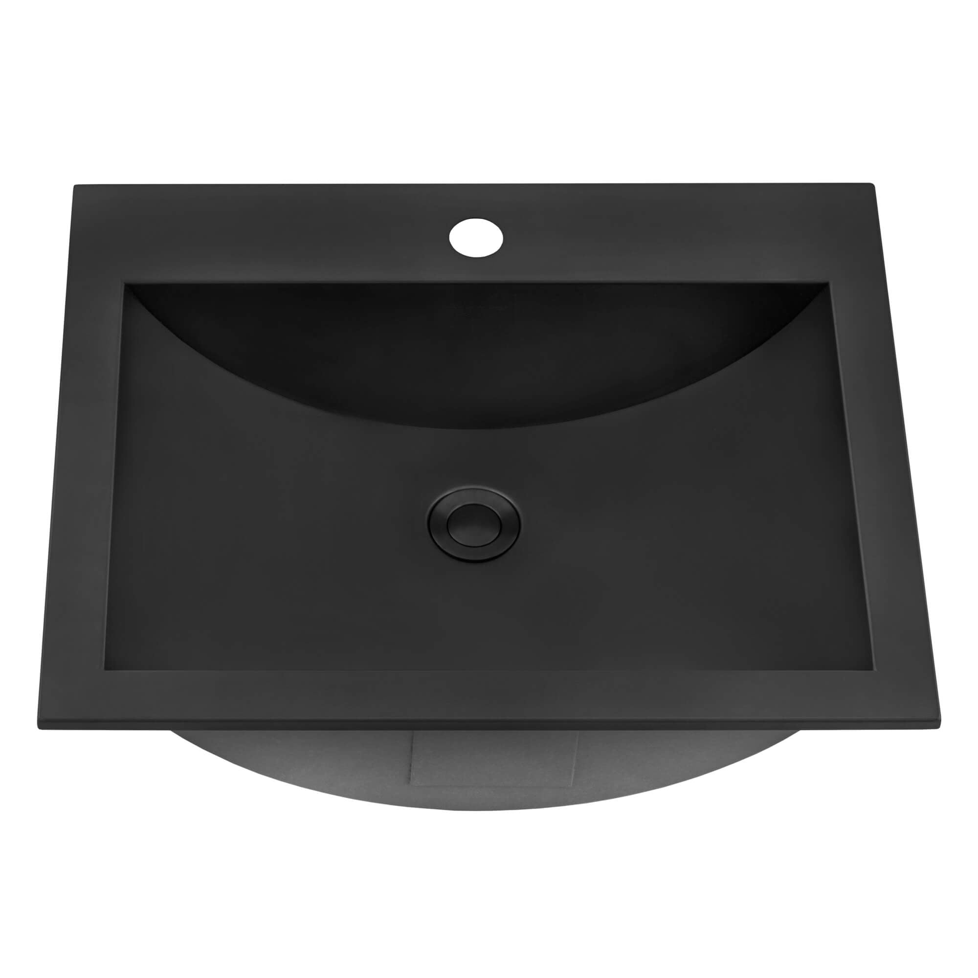Ariaso  Ruvati 21" x 17" Gunmetal Black Drop-in Top Mount Bathroom Sink Stainless Steel – Model# RVH5110BL