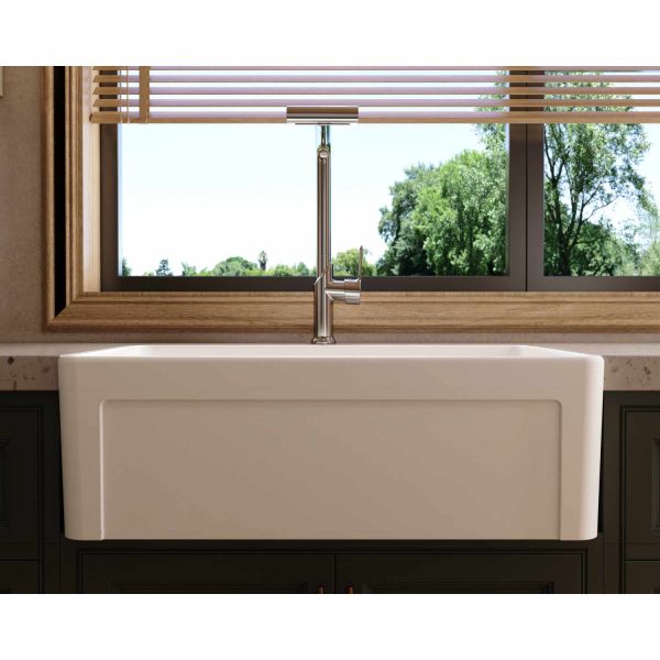 Oakland 30"X20"' Single Bowl Porcelain Apron Farm Sink in White Model # KPF3020W-CB