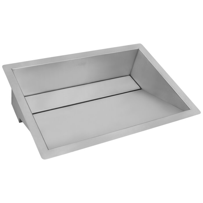 Ariaso Ruvati 20" x 14" Brushed Stainless Steel Undermount Ramp Bathroom Sink Stainless Steel – Model# RVH6140ST