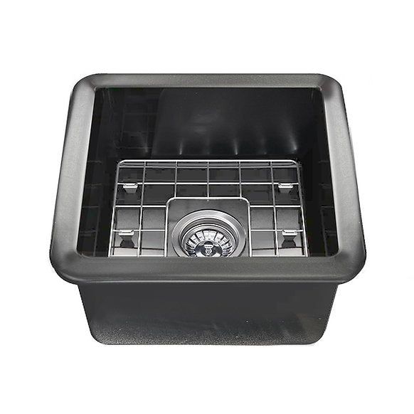 Nantucket Sinks - 18" Undermount/Top Mount Fireclay Kitchen/Bar/Prep Sink Model# Wellfleet-1818MB