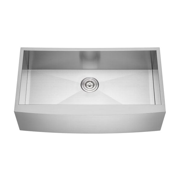 Oakland 36″ Zero Radius, Farmhouse 16 Gauge Stainless Steel Single Bowl Kitchen Sink Model# KSF362010S
