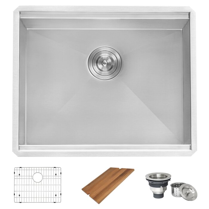 Alto Ruvati 21"x 19" x 12" Deep Laundry Utility Workstation Sink Undermount 16 Gauge – Model# RVU6321