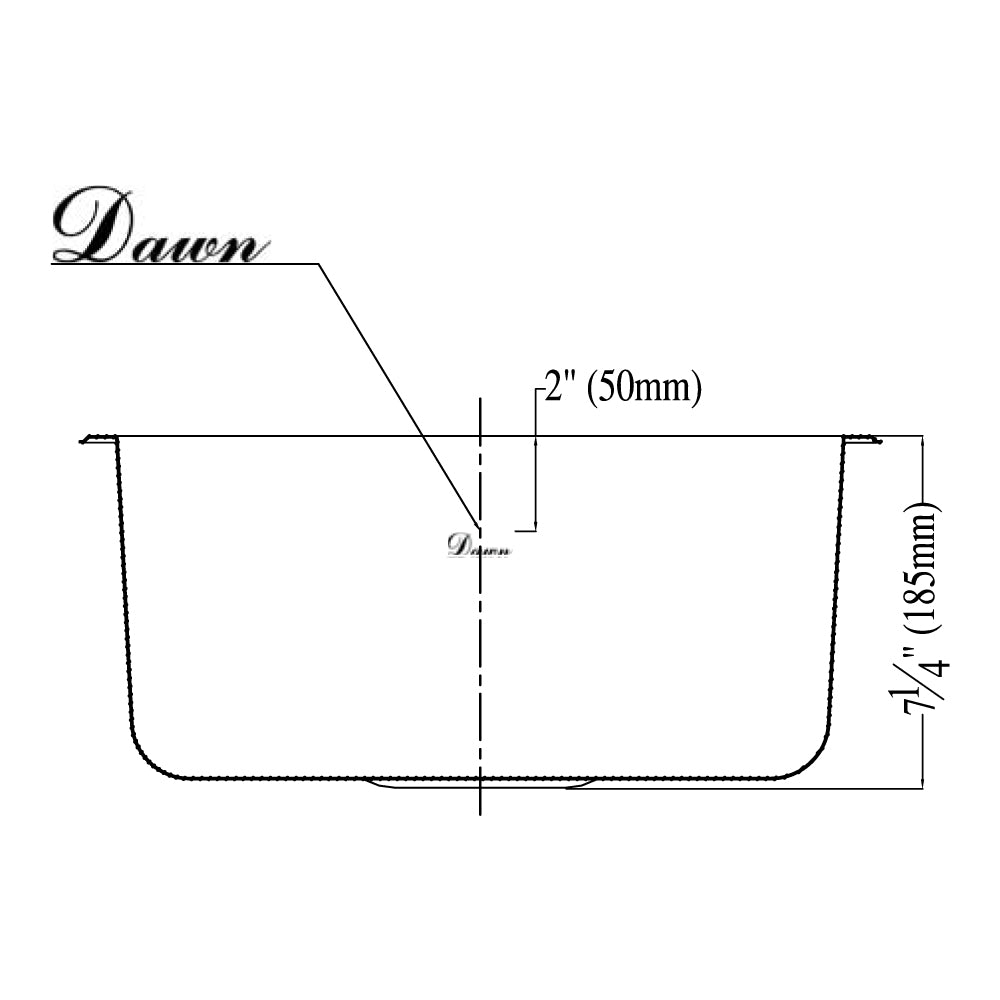 Dawn Top Mount/Drop-in Round Single Bowl Bar/Prep Sink Model# 3235
