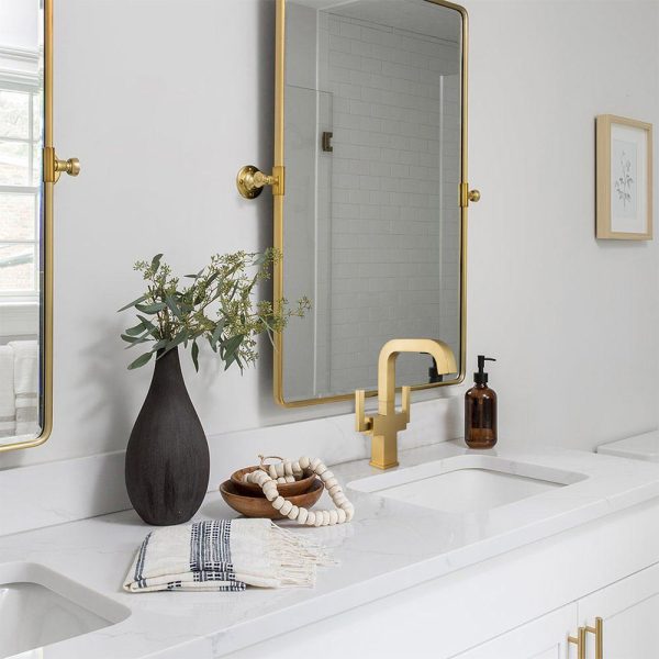 Oakland Two Handles Bathroom Sink Faucet with Pop Up Drain in Satin Gold Model# KSB1216SG