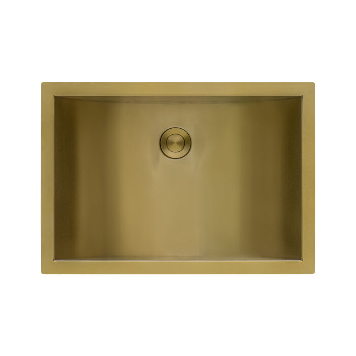 Ariaso Ruvati 18" x 12" Brushed Gold Rectangular Bathroom Sink Undermount – Model# RVH6110GG