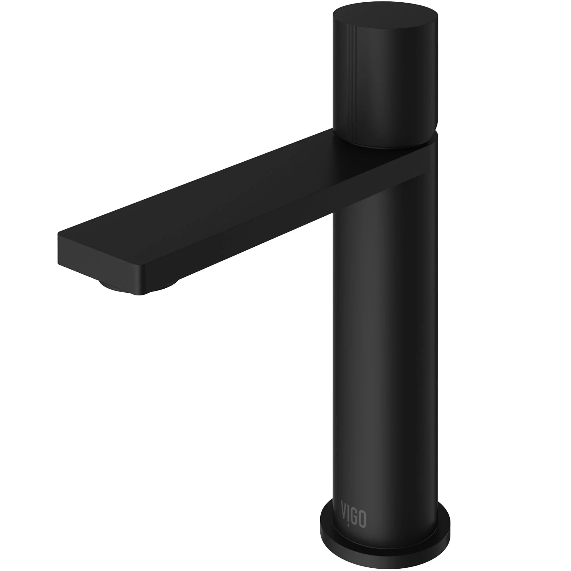 VIGO - Elan Single Hole Bathroom Faucet In Matte Black Model# VG01045MB