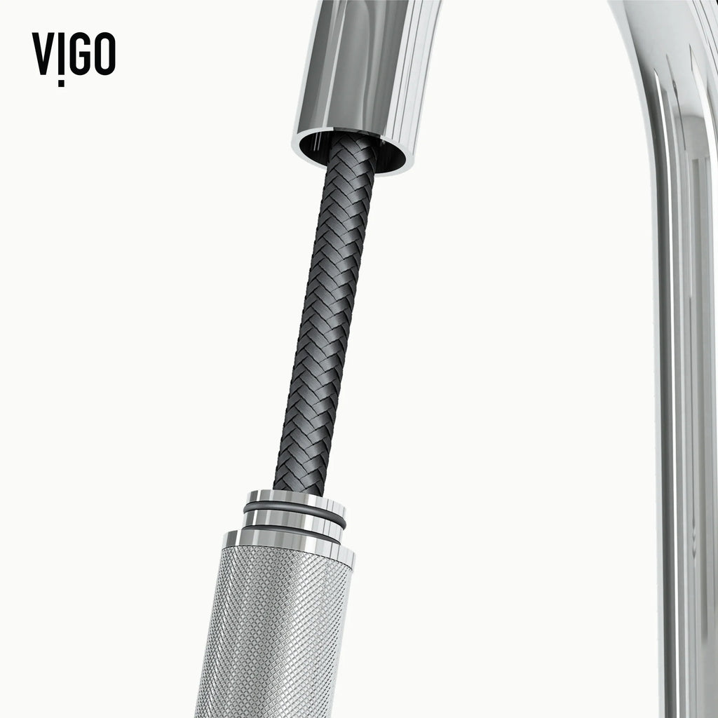 VIGO - Gramercy 17" Single Handle Smart Pull-Down Kitchen Touchless Faucet In Chrome Model# VG02008CHS