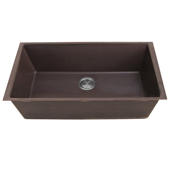 Nantucket Sinks -33" Undermount Granite Composite Sink In Brown Model# PR3320-BR-UM