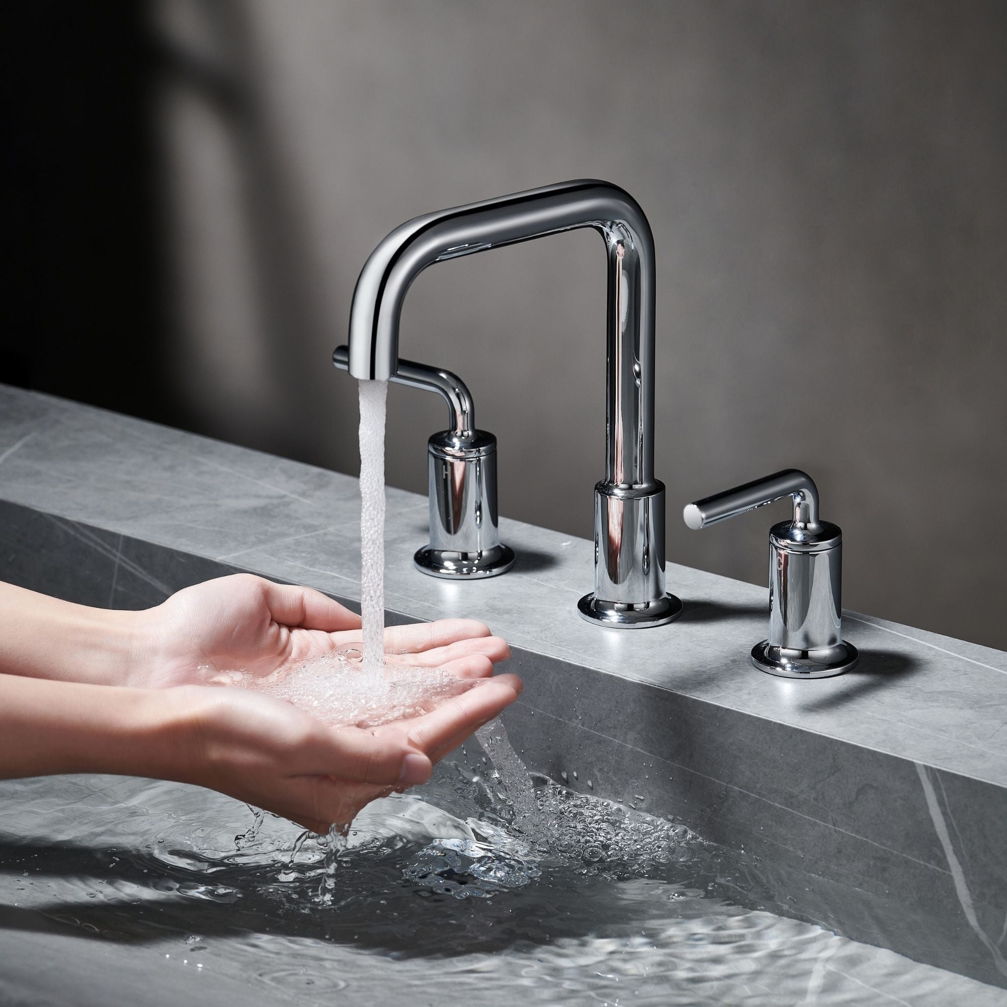 Oakland Wide Spread Bathroom Sink Faucet with Pop Up Drain in Chrome– Model #KSB8236C