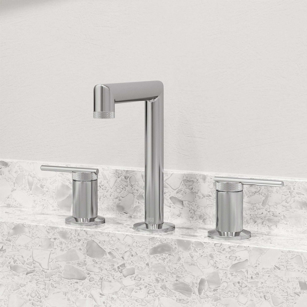 VIGO - Sterling Widespread 2 Handle Bathroom Faucet In Chrome Model# VG01304CH