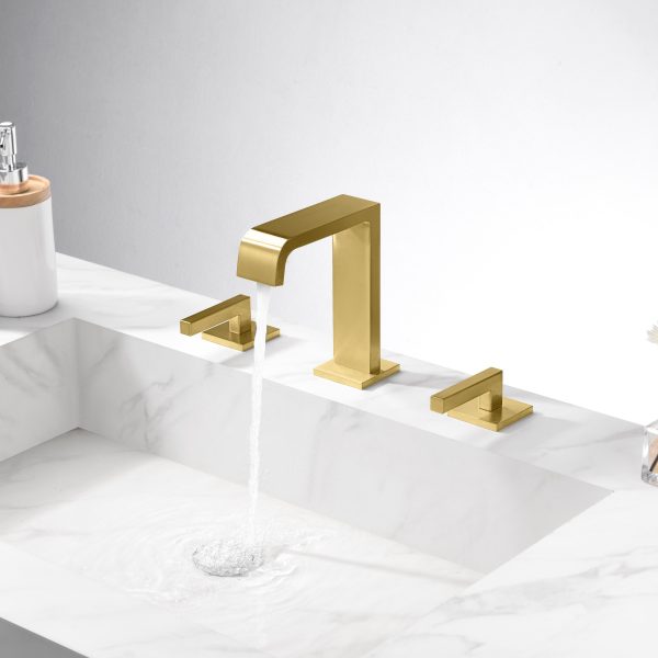 Oakland Double Handle 6-8″ Widespread Bathroom Sink Faucet with Pop Up Drain – Model# KSB8233SG