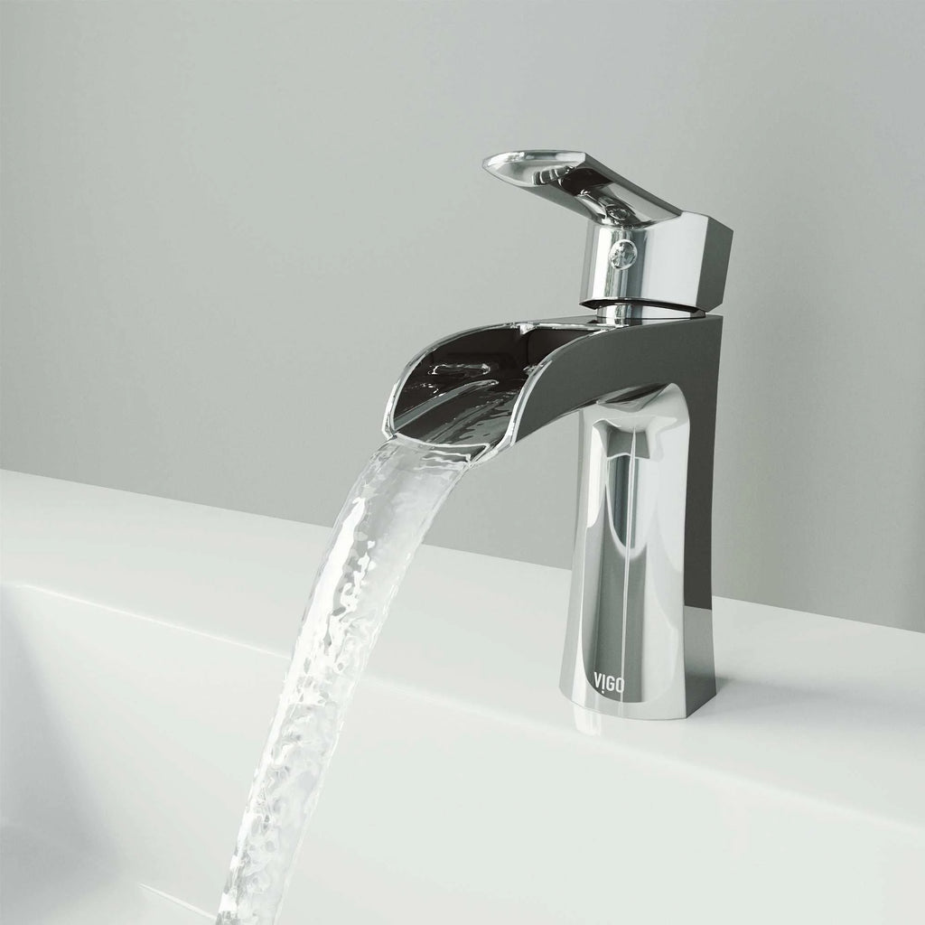 VIGO - Paloma Single Hole Single Handle Open Front Bathroom Faucet In Chrome Model# VG01041CH
