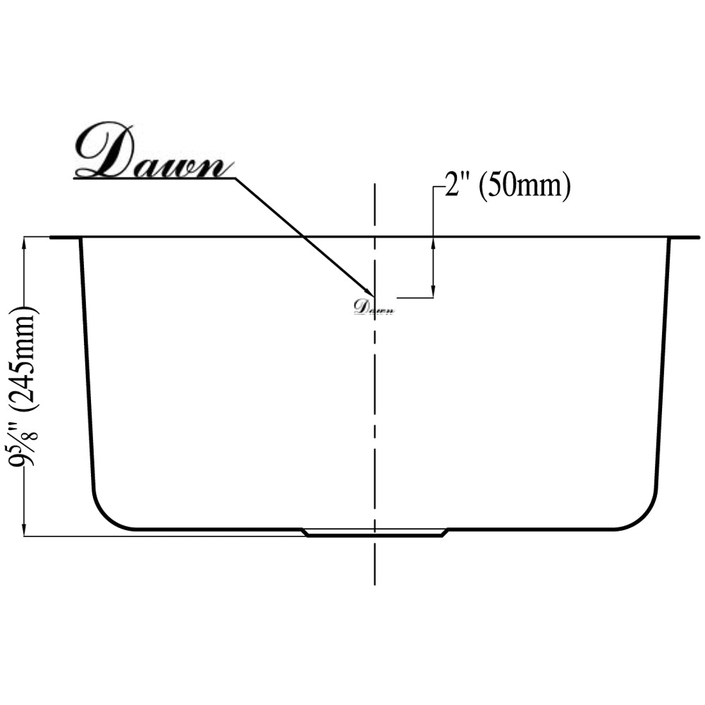 Dawn 21" Undermount Stainless Steel Single Bowl Kitchen Sink Model# ASU103