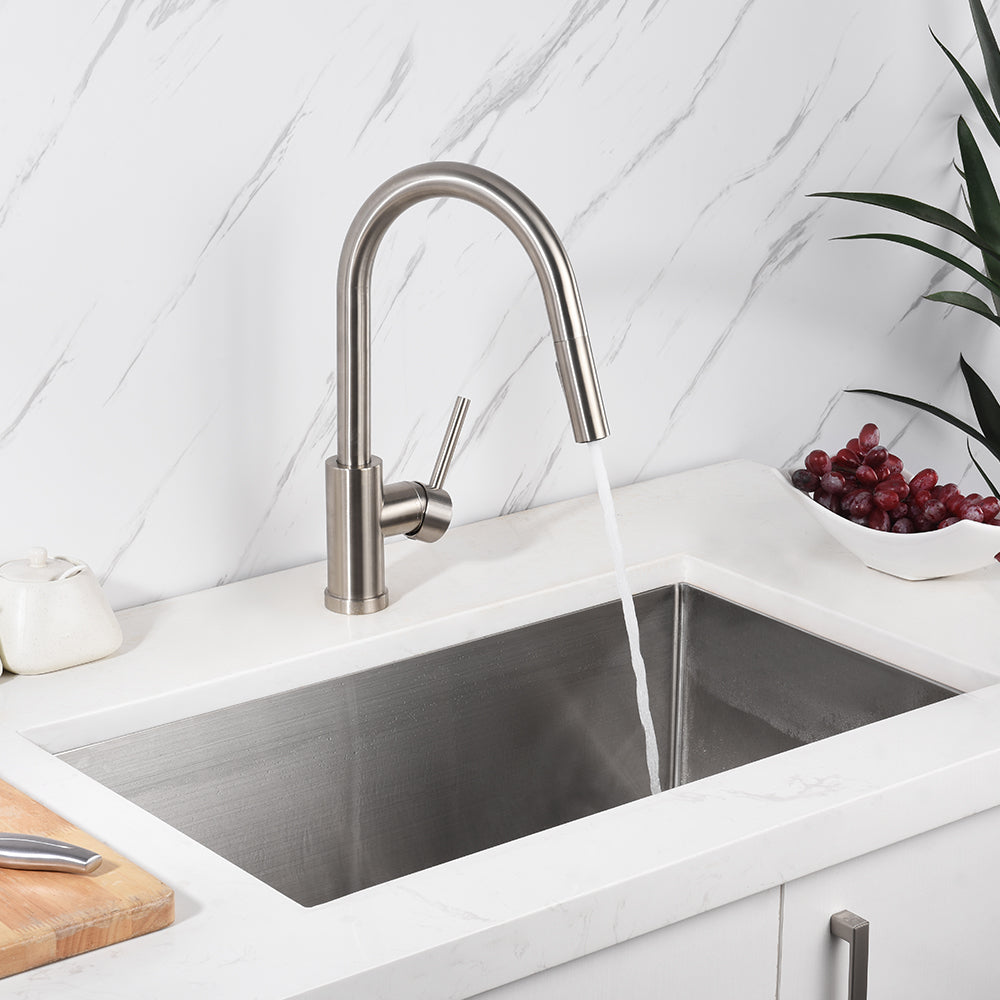 30″ Fabricated Undermount Single Bowl Stainless Steel Kitchen Sink-Model # KSH30189L