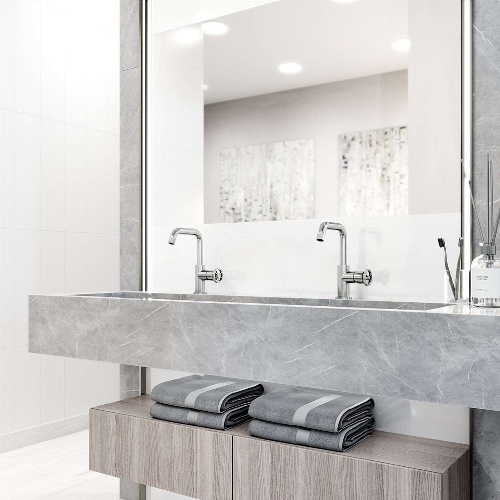 VIGO - Cass Single Hole Bathroom Faucet with Knurled Wheel Handle In Chrome Model# VG01047CH