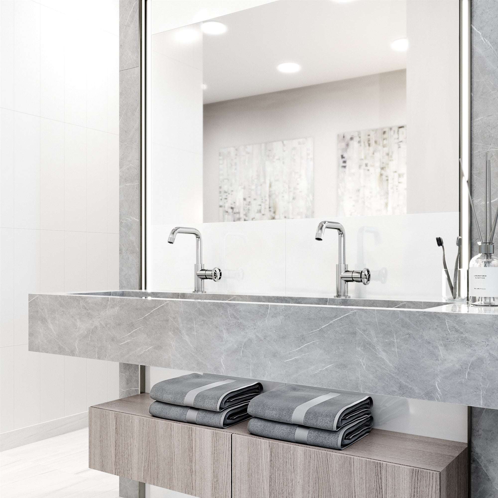 VIGO - Cass Single Hole Bathroom Faucet with Knurled Wheel Handle In Chrome Model# VG01047CH