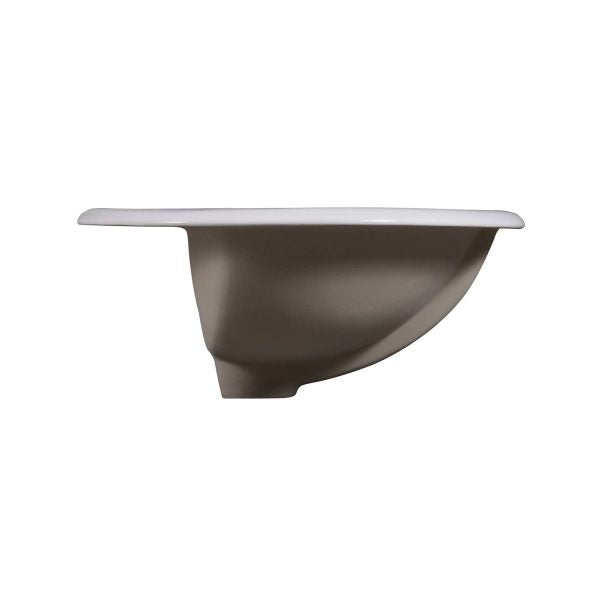 Oakland 20″ x 17″ Oval Drop-In Top Mount Ceramic Bathroom Sink with Overflow Drain – Model #LVT2017W